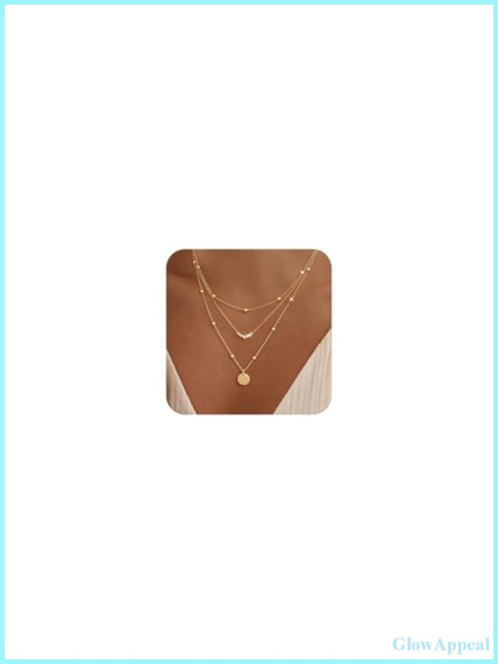 14K Gold Plated Layered Necklace Set for Women Dainty Adjustable Stackable